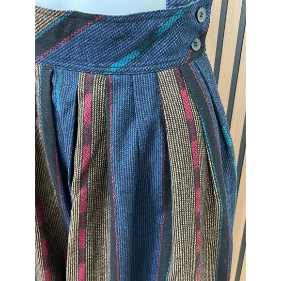 Diane Von Furstenberg Wool Blend Striped Pleated Midi Skirt Women’s 4 Portugal - Picture 3 of 7